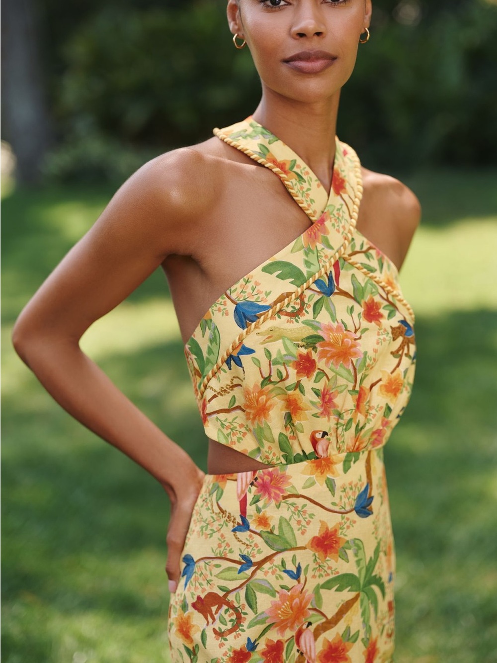 FARM Rio x Anthropologie Halter Mini Dress - Picture 2 of 13